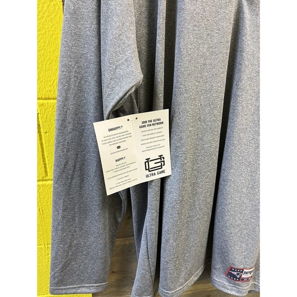 NWT Ultra Game NFL New England Patriots Gray Sweatshirt Long Sleeve Mens sz L - Picture 2 of 4